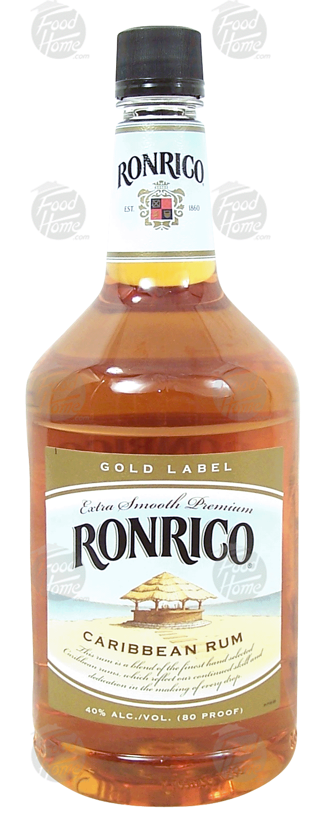 Ron Rico Gold Label caribbean rum, extra smooth, 40% alc. by vol. Full-Size Picture